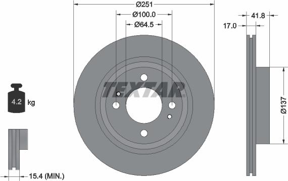 Textar 92278003 - Jarrulevy inparts.fi