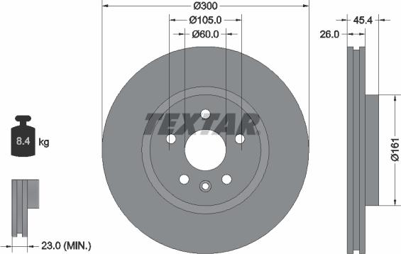 Textar 92277205 - Jarrulevy inparts.fi