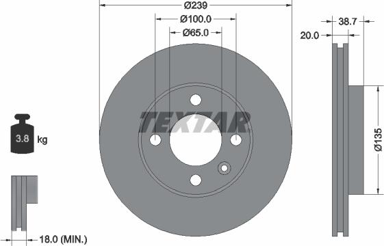 Textar 89012200 - Jarrupalasarja, levyjarru inparts.fi