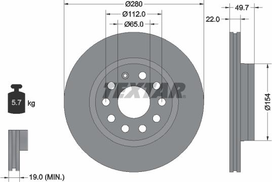 Textar 89005400 - Jarrupalasarja, levyjarru inparts.fi