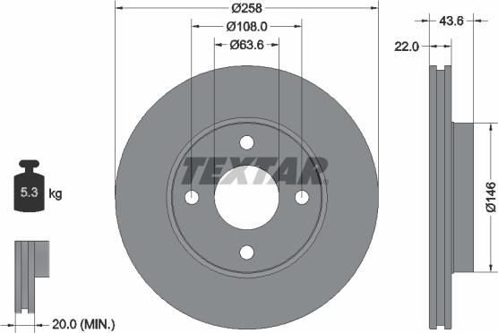 Textar 92096200 - Jarrulevy inparts.fi