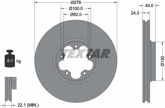 Textar 92110003 - Jarrulevy inparts.fi