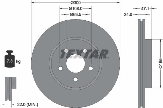 Textar 92109600 - Jarrulevy inparts.fi