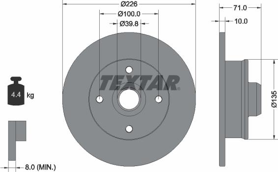 Textar 89006700 - Jarrupalasarja, levyjarru inparts.fi