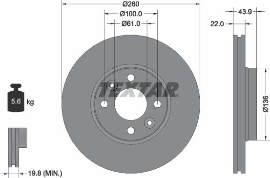 Textar 89008500 - Jarrupalasarja, levyjarru inparts.fi