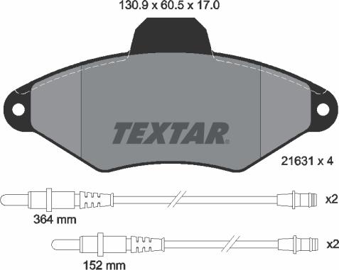 Textar 89003300 - Jarrupalasarja, levyjarru inparts.fi