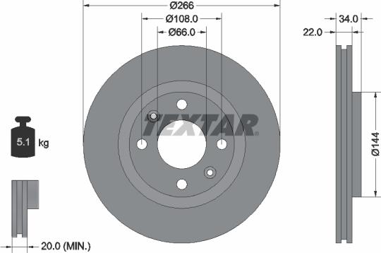 Textar 89015400 - Jarrupalasarja, levyjarru inparts.fi