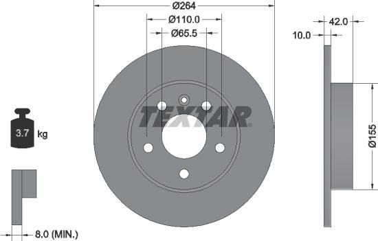 Textar 92092100 - Jarrulevy inparts.fi