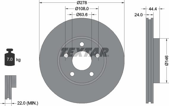 Textar 89015600 - Jarrupalasarja, levyjarru inparts.fi