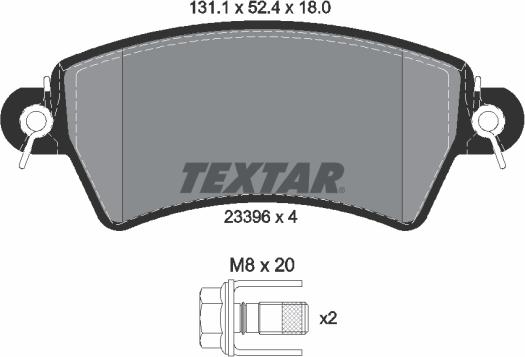 Textar 89015300 - Jarrupalasarja, levyjarru inparts.fi