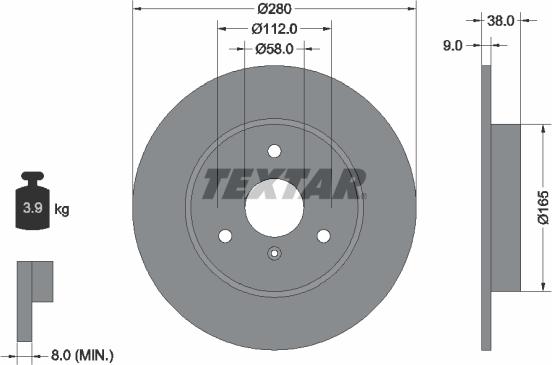 Textar 92097600 - Jarrulevy inparts.fi