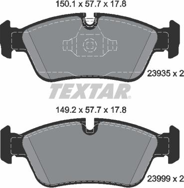 Textar 89017100 - Jarrupalasarja, levyjarru inparts.fi