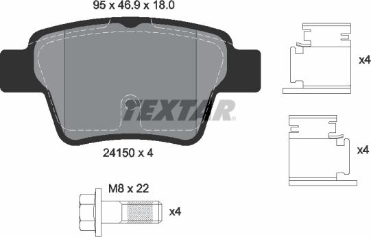 Textar 89017700 - Jarrupalasarja, levyjarru inparts.fi