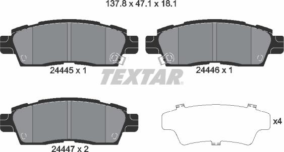 Textar 2444501 - Jarrupala, levyjarru inparts.fi