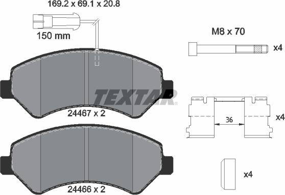 Textar 2446705 - Jarrupala, levyjarru inparts.fi