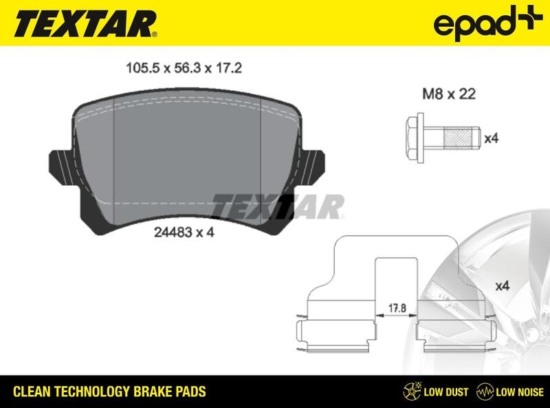 Textar 2448301CP - Jarrupala, levyjarru inparts.fi