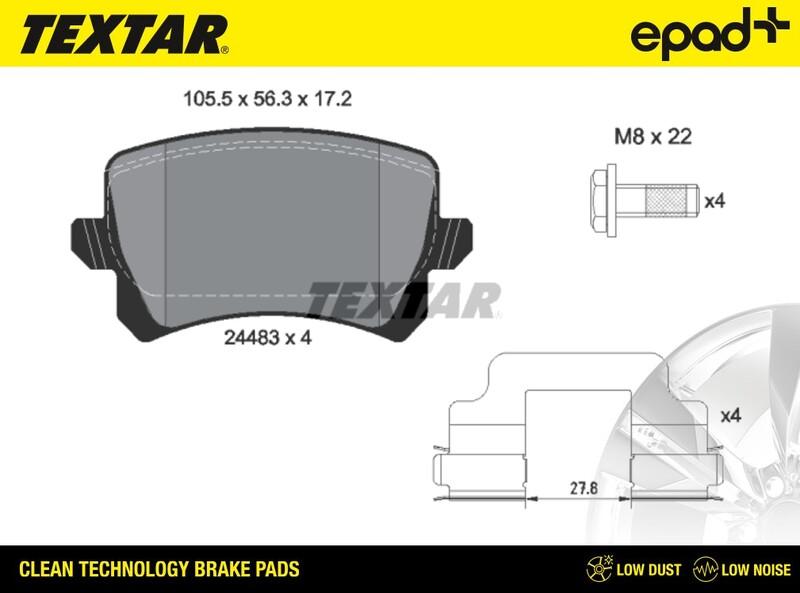 Textar 2448302CP - Jarrupala, levyjarru inparts.fi