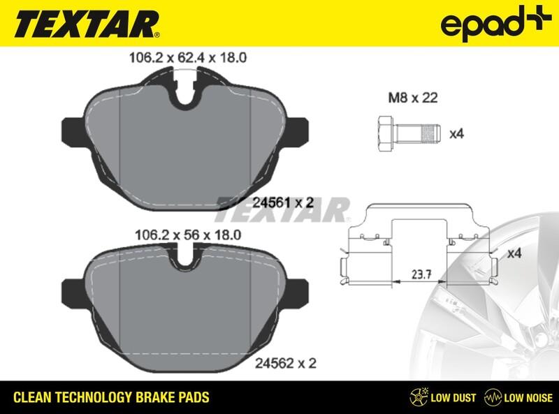 Textar 2456101CP - Jarrupala, levyjarru inparts.fi