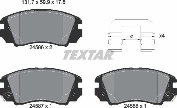 Textar 2458601 - Jarrupala, levyjarru inparts.fi