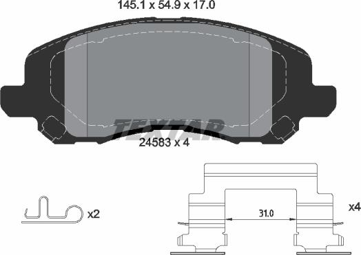 Textar 2458301 - Jarrupala, levyjarru inparts.fi