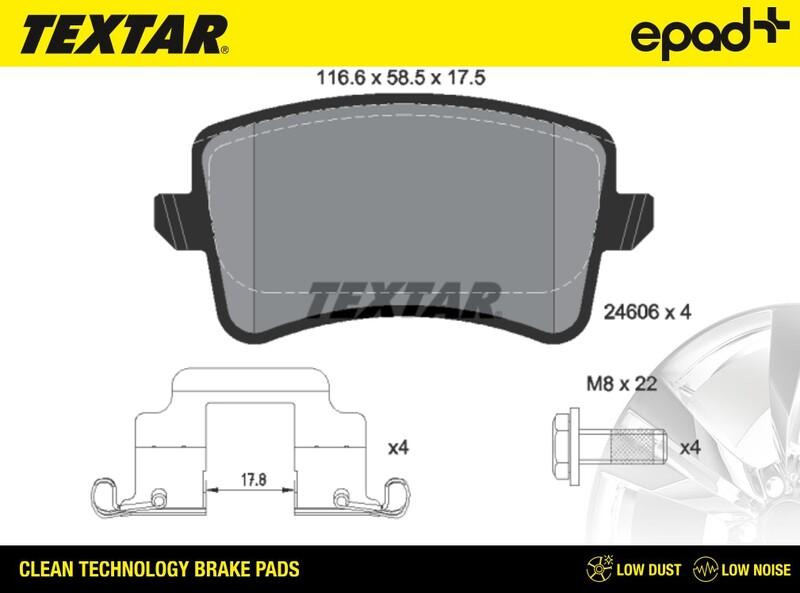 Textar 2460602CP - Jarrupala, levyjarru inparts.fi