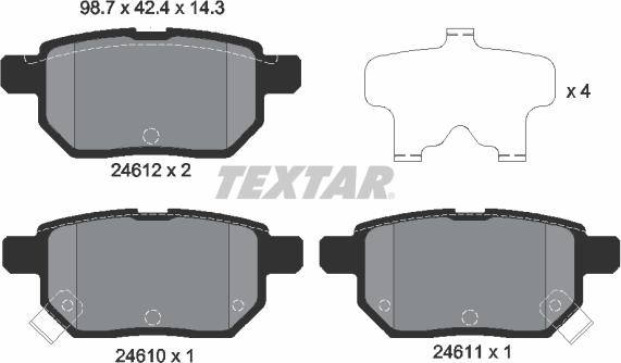 Textar 2461001 - Jarrupala, levyjarru inparts.fi