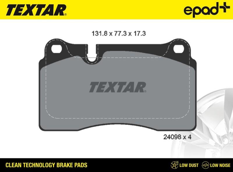 Textar 2409801CP - Jarrupala, levyjarru inparts.fi