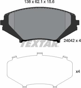 Textar 2404201 - Jarrupala, levyjarru inparts.fi