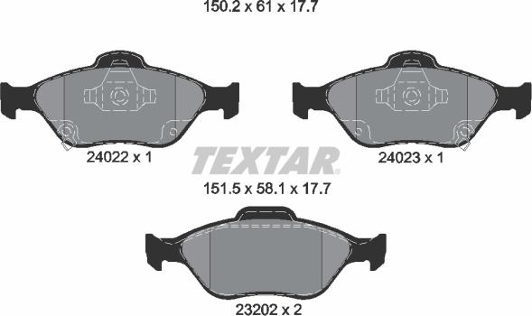 Textar 2402201 - Jarrupala, levyjarru inparts.fi