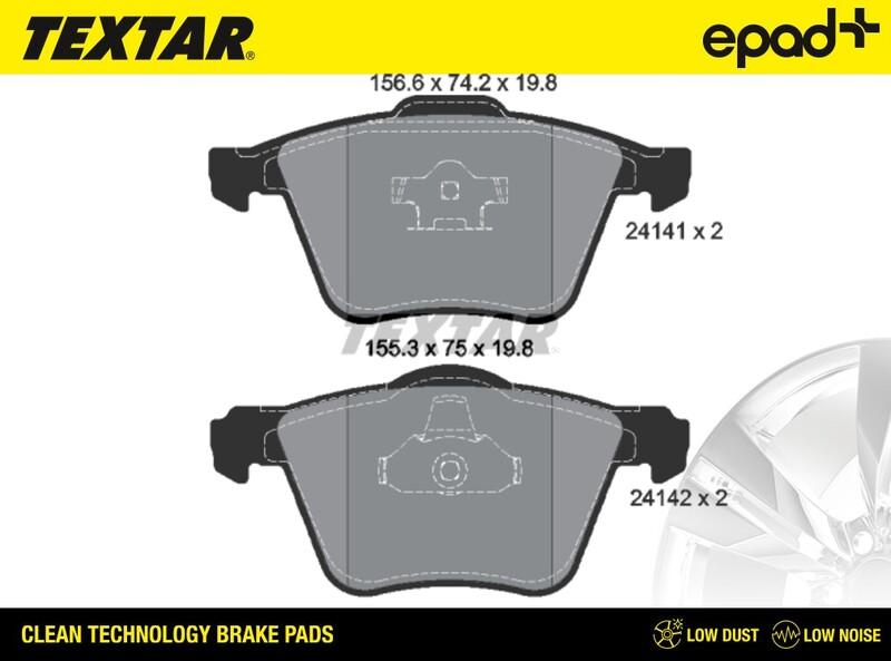 Textar 2414101CP - Jarrupala, levyjarru inparts.fi