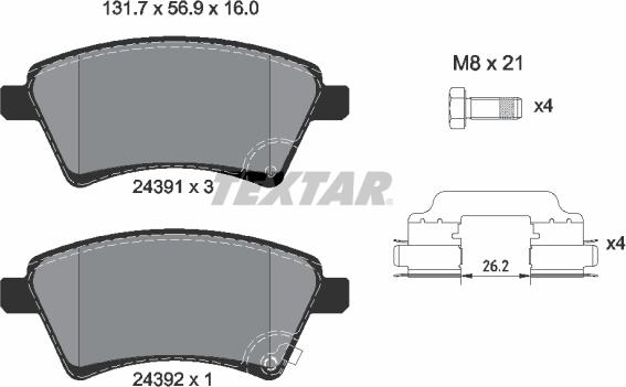 Textar 2439101 - Jarrupala, levyjarru inparts.fi