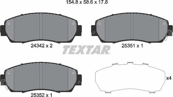 Textar 2434201 - Jarrupala, levyjarru inparts.fi