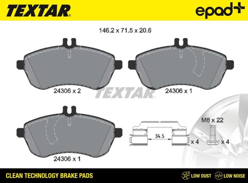 Textar 2430601CP - Jarrupala, levyjarru inparts.fi