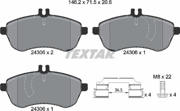 Textar 2430681 - Jarrupala, levyjarru inparts.fi