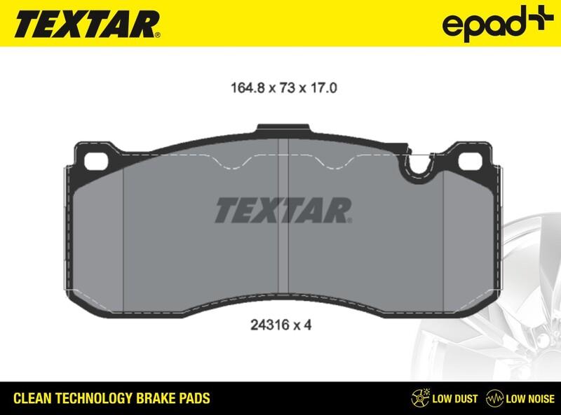 Textar 2431601CP - Jarrupala, levyjarru inparts.fi