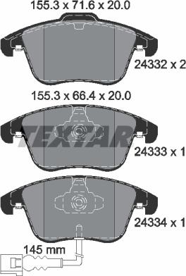 Textar 2433301 - Jarrupala, levyjarru inparts.fi