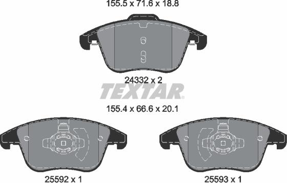 Textar 2433205 - Jarrupala, levyjarru inparts.fi