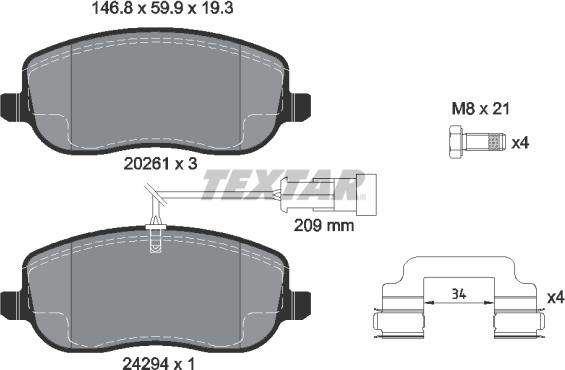 Textar 2429401 - Jarrupala, levyjarru inparts.fi