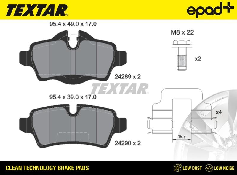 Textar 2428901CP - Jarrupala, levyjarru inparts.fi