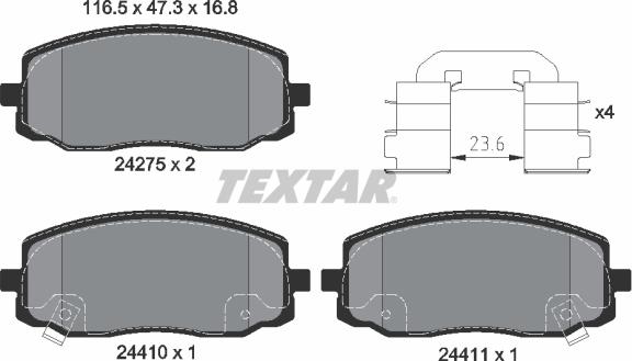 Textar 2427501 - Jarrupala, levyjarru inparts.fi