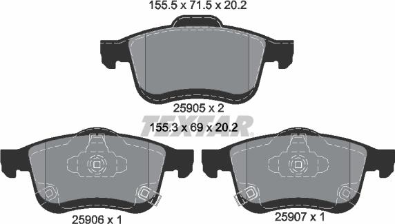 Textar 2590501 - Jarrupala, levyjarru inparts.fi