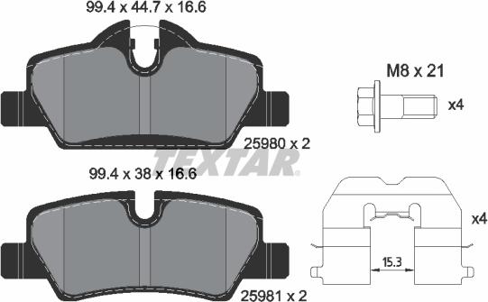 Textar 2598001 - Jarrupala, levyjarru inparts.fi