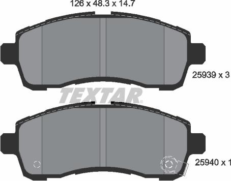 Textar 2593901 - Jarrupala, levyjarru inparts.fi