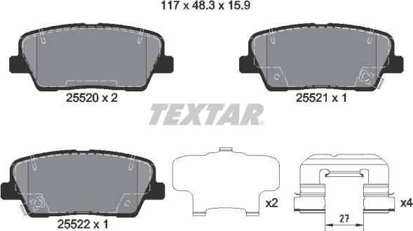 Textar 2552008 - Jarrupala, levyjarru inparts.fi