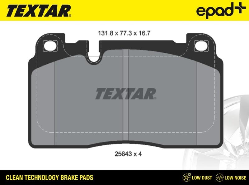 Textar 2564305CP - Jarrupala, levyjarru inparts.fi