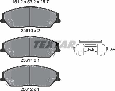 Textar 2561001 - Jarrupala, levyjarru inparts.fi