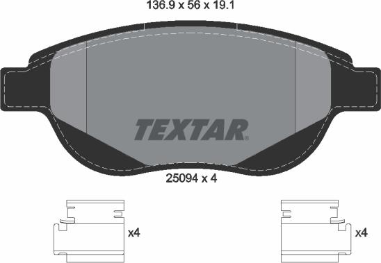 Textar 2509401 - Jarrupala, levyjarru inparts.fi