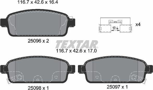 Textar 2509602 - Jarrupala, levyjarru inparts.fi