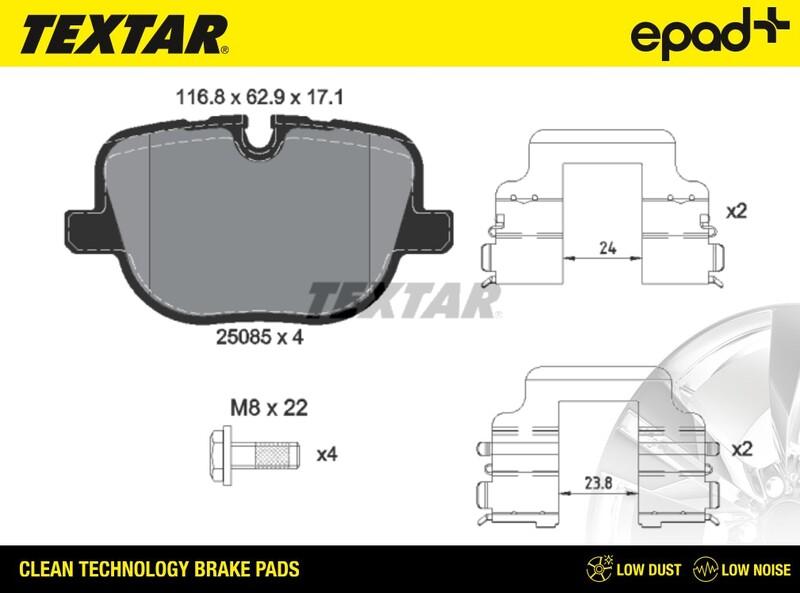 Textar 2508501CP - Jarrupala, levyjarru inparts.fi