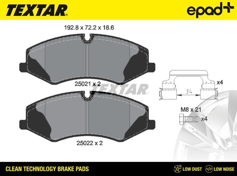 Textar 2502101CP - Jarrupala, levyjarru inparts.fi